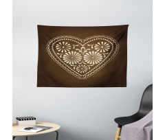 Romantic Heart Pattern Wide Tapestry