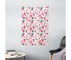 Doodle Heart Designs Tapestry