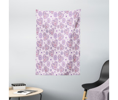 Hearts with Flowers Tapestry