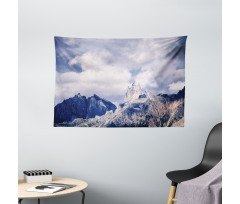 Craggy Peaks Mountains Wide Tapestry