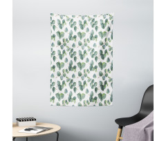 Watercolor Eucalyptus Art Tapestry