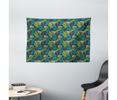 Tropical Jungle Pattern Wide Tapestry