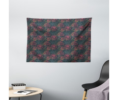 Concept of Flowers of Asia Wide Tapestry