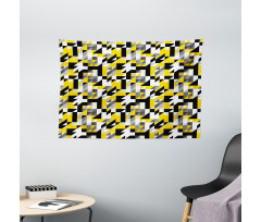Squares and Houndstooh Wide Tapestry