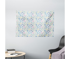 Colorful Winter Leaf Wide Tapestry