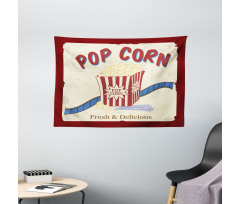 Pop Corn Tickets Wide Tapestry