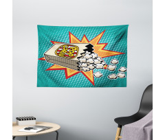 Retro Popcorn Wide Tapestry