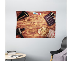 Retro Objects Wide Tapestry