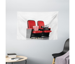3D Theater Seats Wide Tapestry