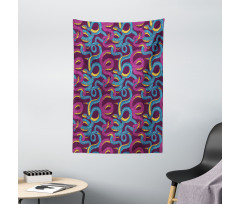 Hand Drawn Art Snakes Tapestry