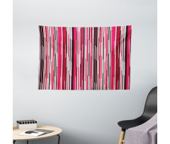 Vertical Colorful Line Wide Tapestry