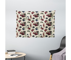 Berry Fruit Artwork Wide Tapestry