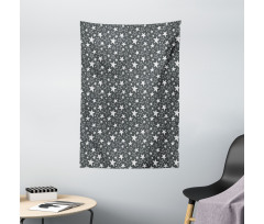 Greyscale Geometric Shapes Tapestry