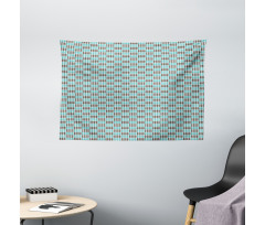 Bicolor Checkered Retro Wide Tapestry