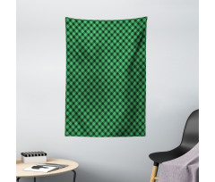 Diagonal Tartan Green Tapestry