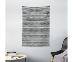 Geometric Black White Tapestry