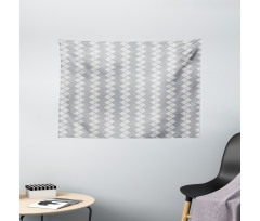 Greyscale Flowers Wide Tapestry