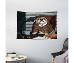 Detective Dog Wide Tapestry