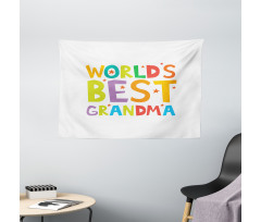 Cartoon Style Lettering Wide Tapestry