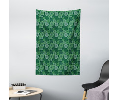 Green Dotted Pattern Tapestry