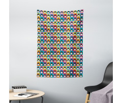 Colorful Frame Animals Tapestry