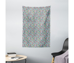 Cartoon Style Playthings Tapestry