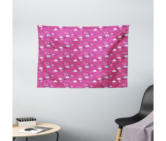 Memphis Style Design Wide Tapestry