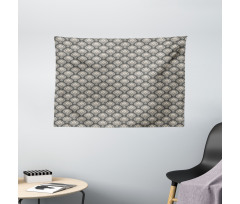 Classic Damask Motifs Wide Tapestry