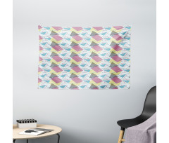 Pastel Funky Memphis Wide Tapestry