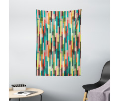 Colorful Grunge Stripes Tapestry