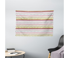 Triangles Lines Wide Tapestry