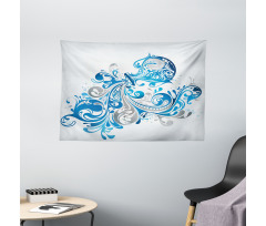 Bucket Scroll Wide Tapestry