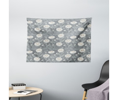 Daisy Petals Gardening Wide Tapestry