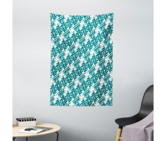 Retro Maze Trippy Tapestry