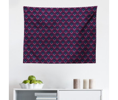 Geometrik Mikrofiber Geniş Duvar Halısı Tekrarlayan Eşkenar Dörtgenli Poster