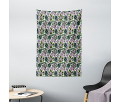 Violet Peonies Tapestry