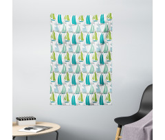 Sailing Boat Theme Tapestry