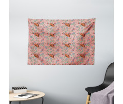 Pastel Magnolia Bouquet Wide Tapestry