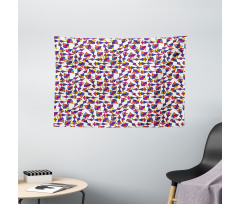 Abstract Shapes Dots Wide Tapestry