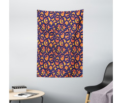 Big Small Ring Shapes Tapestry