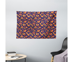 Big Small Ring Shapes Wide Tapestry