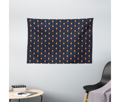 Pine Trees Checkered Wide Tapestry