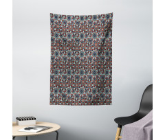 Vintage Floral Folk Tapestry