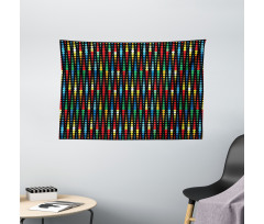 Halftone Pattern Motif Wide Tapestry