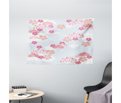 Squama Cherry Blossom Wide Tapestry