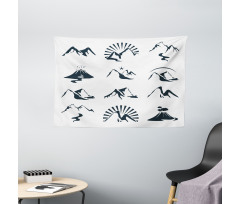 Mountain Design Wide Tapestry