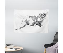 Sketch Otter Wide Tapestry