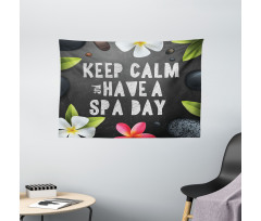 Keep Calm Have a Spa Day Wide Tapestry