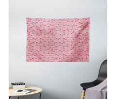Hearts and Swirls Wide Tapestry