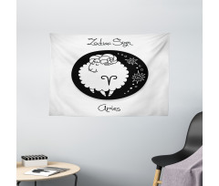 Funny Ram in a Dot Wide Tapestry